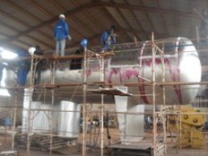 Repair of overhead receiver drum for KRPC